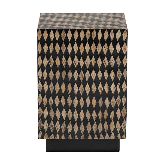 bali & pari - Paulo End Table in Black/Brown - F2502-FT24-Capiz-ET view 2
