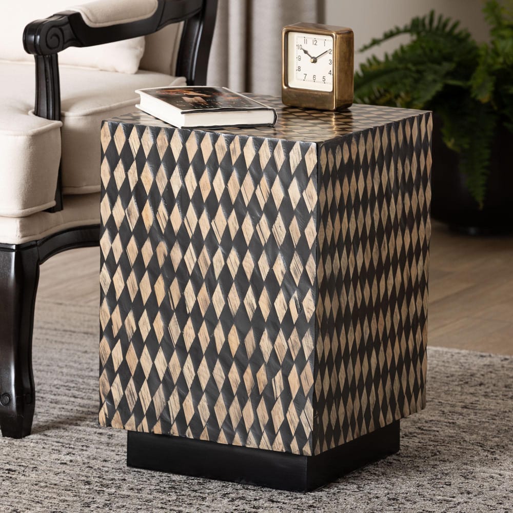 bali & pari - Paulo End Table in Black/Brown - F2502-FT24-Capiz-ET view 6