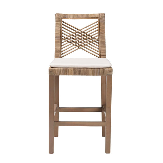 bali & pari - Poltak Counter Stool in Kubu Grey/Rustic Taupe - Poltak-Grey Natural-CS view 2