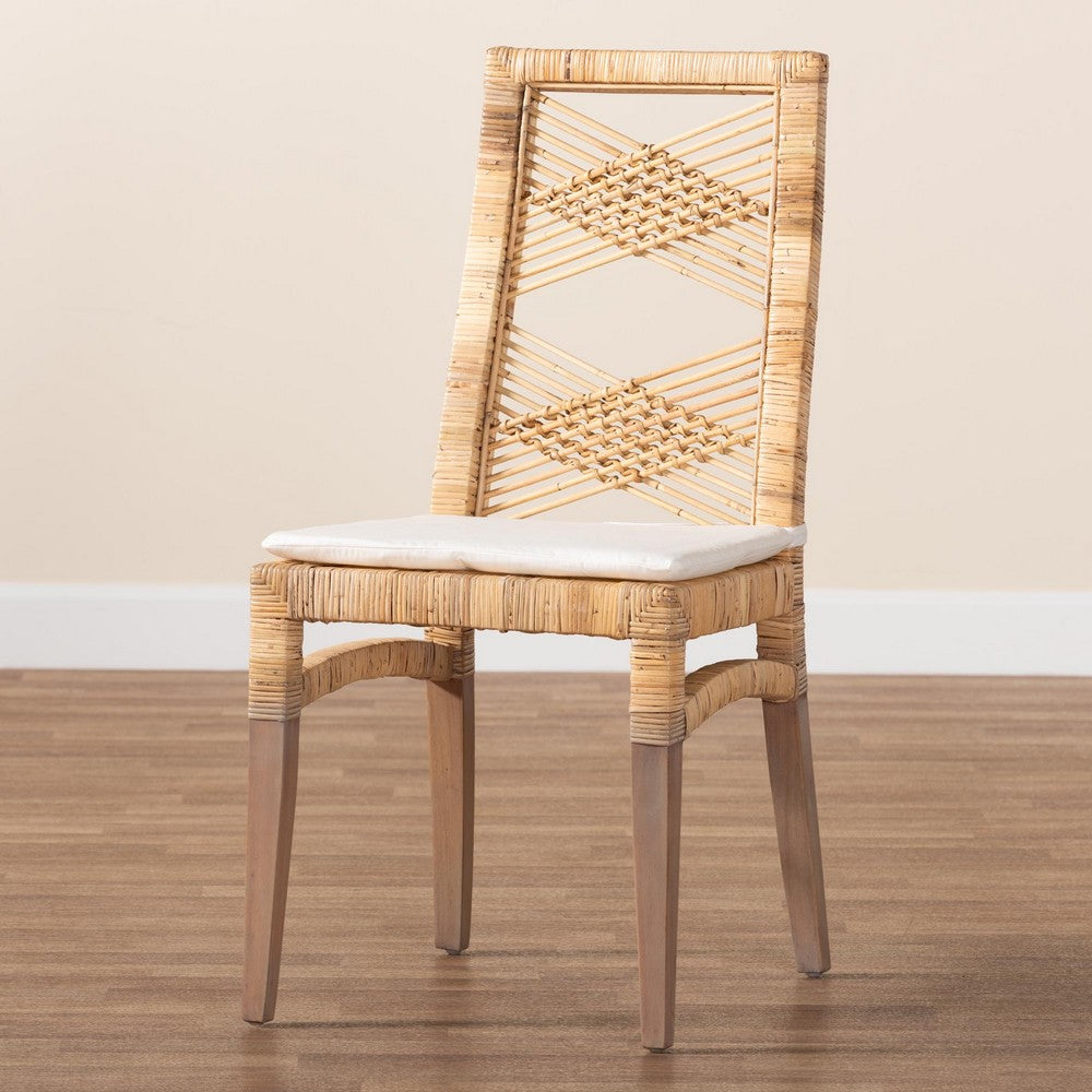 bali & pari - Poltak Dining Chair in White/Natural Brown - Poltak-Rattan-DC view 9