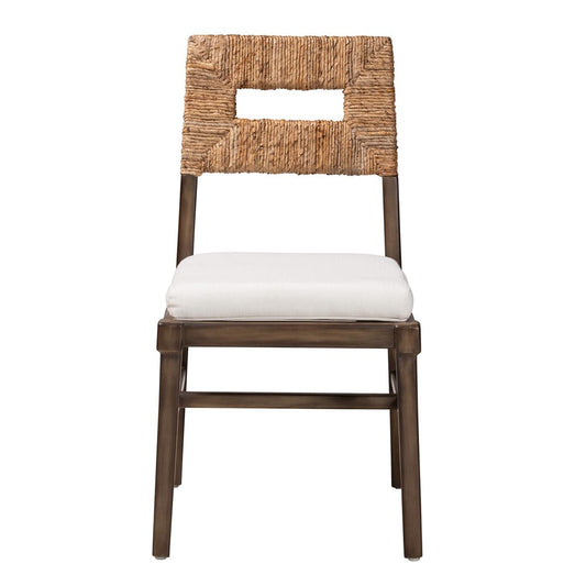 bali & pari - Porsha Dining Chair in White/Natural Brown/Walnut Brown - Porsha-Mahogany-DC view 2