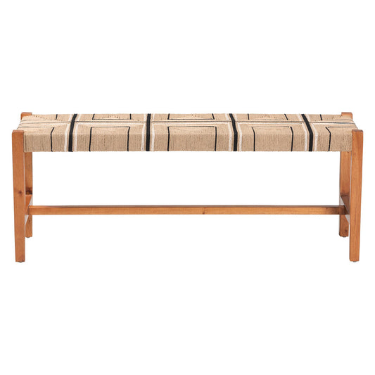 bali & pari - Prita Dining Bench in Brown/Natural Brown - BNCH-1-Wood/Brown-Bench view 2