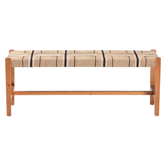 bali & pari - Prita Dining Bench in Brown/Natural Brown - BNCH-1-Wood/Brown-Bench view 2