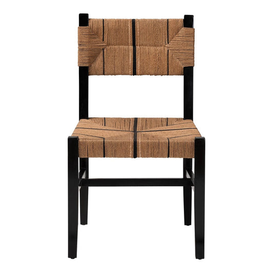 bali & pari - Prita Dining Chair in Brown/Black - DCC-01-Wood/Black-DC view 2