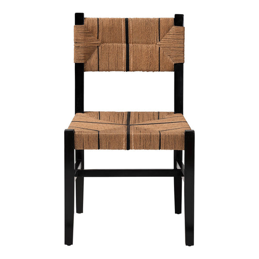 bali & pari - Prita Dining Chair in Brown/Black - DCC-01-Wood/Black-DC view 2