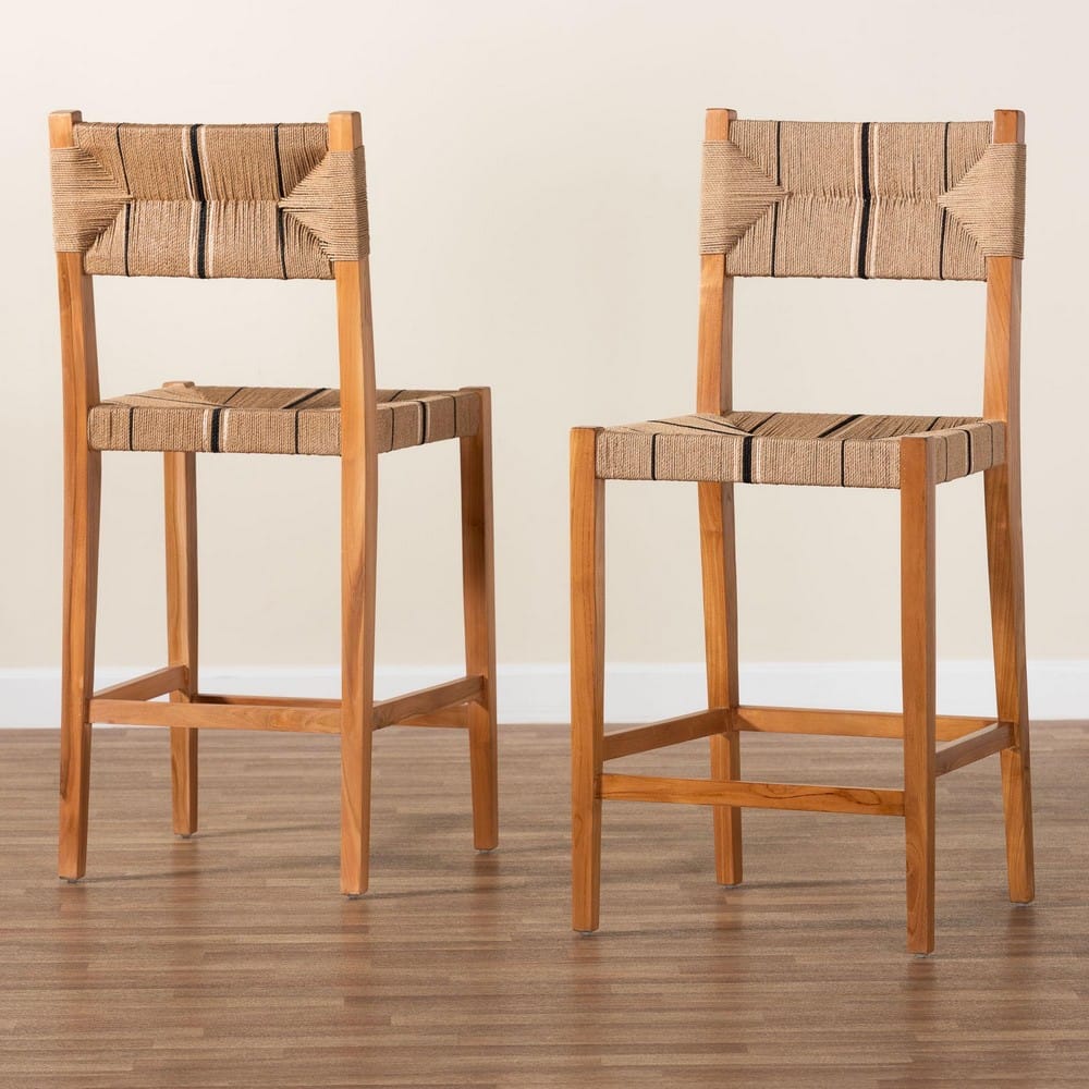 bali & pari - Prita Set of 2 Bar Stools in Brown/Natural Brown - BC-02-Parekesit-Wood/Brown-BS view 8