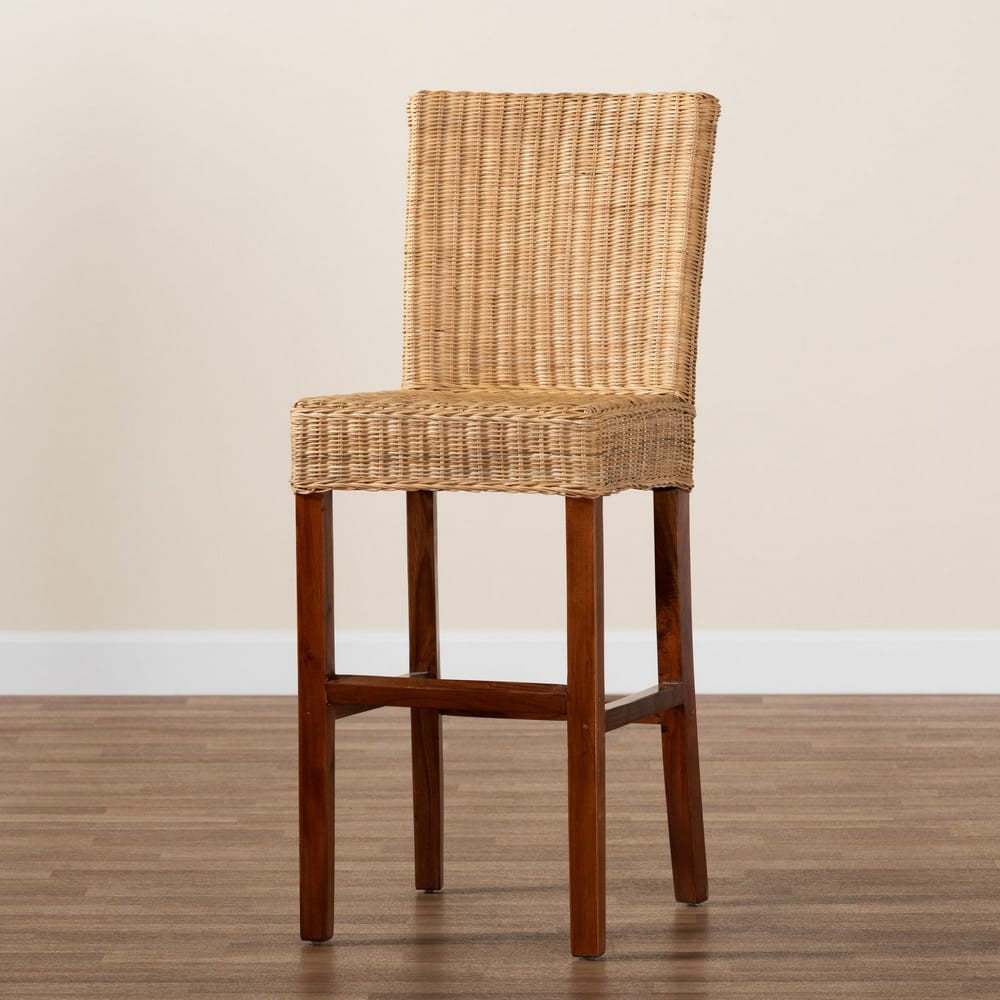 bali & pari - Racquel Bar Stool in Natural Brown/Walnut Brown - DC9003-Rattan-BS view 9
