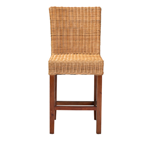 bali & pari - Racquel Counter Stool in Natural Brown/Walnut Brown - DC9002-Rattan-CS view 2