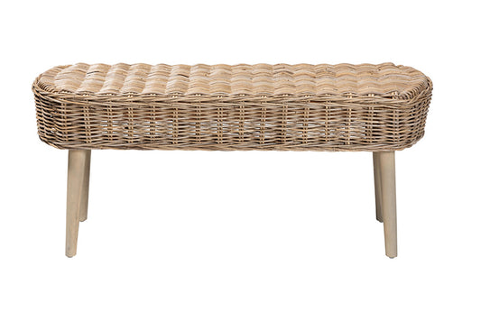 bali & pari - Raisa Bench - Mona Kubu-Grey/Natural/Light Brown-Bench (no back) view 2