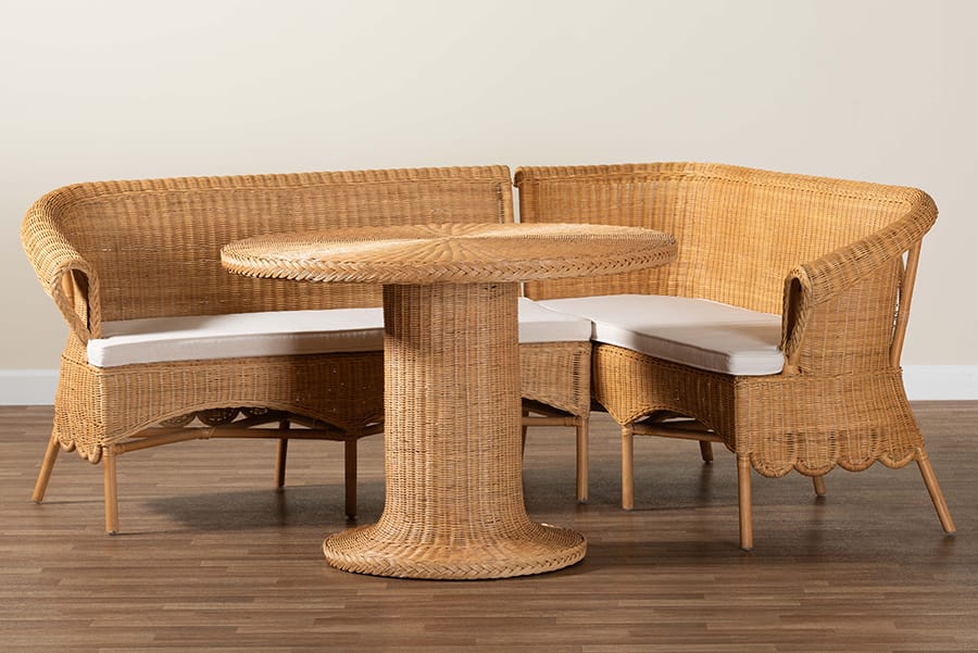 bali & pari - Rashtin Dining Set in Light Honey - Tamara/Braided-3PC Dining Set view 10