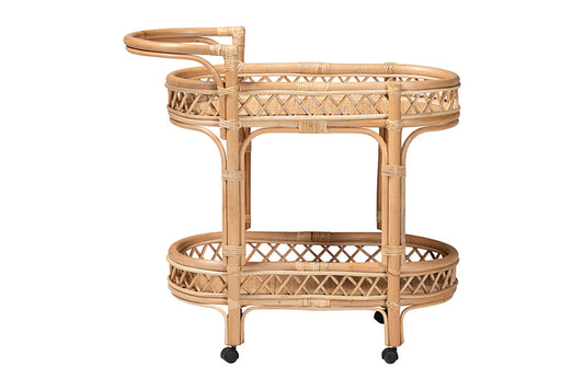 bali & pari - Raul Cart - Raul-Natural Rattan-Cart view 2