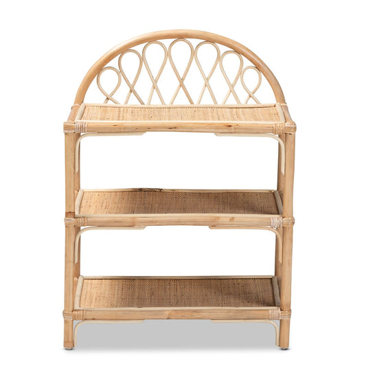 bali & pari - Redell Shelving Unit in Natural Brown - RBS017-Rattan-Shelf view 2