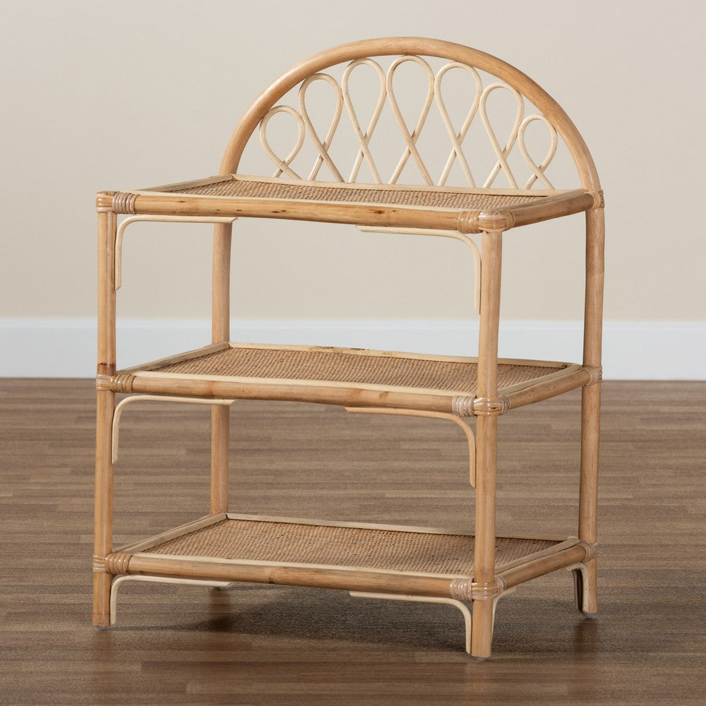 bali & pari - Redell Shelving Unit in Natural Brown - RBS017-Rattan-Shelf view 9