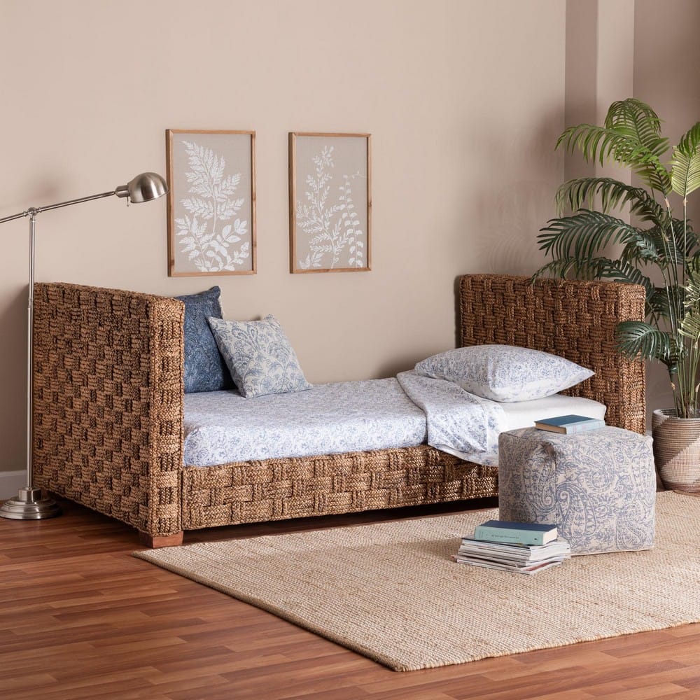 bali & pari - RhiNos Twin Size Daybed in Light Brown - RhiNos-Bleached Lt Brwn No Mattress-Daybed view 7