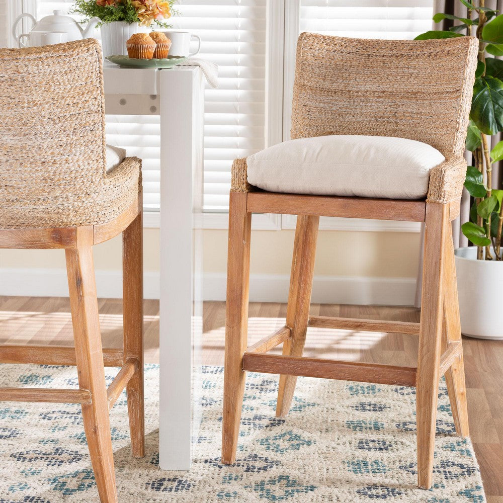 bali & pari - Ridley Bar Stool in White Wash - MD-39835 Ridley-White Wash-Cushion-BS view 8