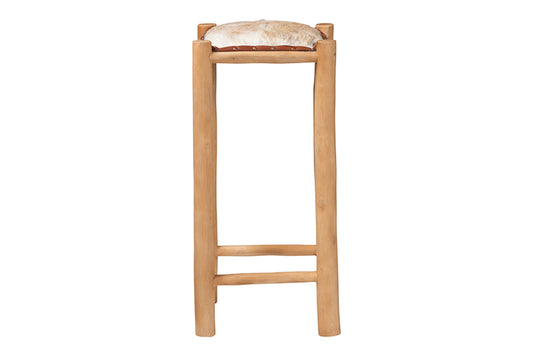 bali & pari - Rivera Bar Stool - BGL-01-Goat Leather-BS view 2