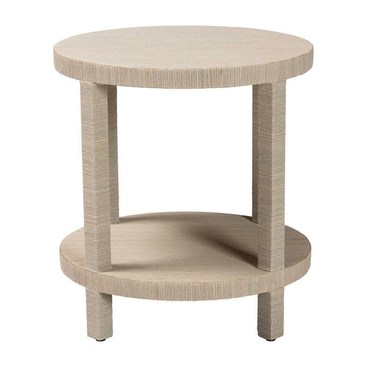 bali & pari - Rocco End Table in Natural - Rocco-Natural Woven Grasscloth-ET view 2