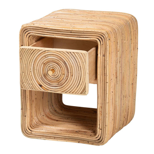 bali & pari - Rosina Nightstand in Natural - WS057-Natural Rattan-NS view 2