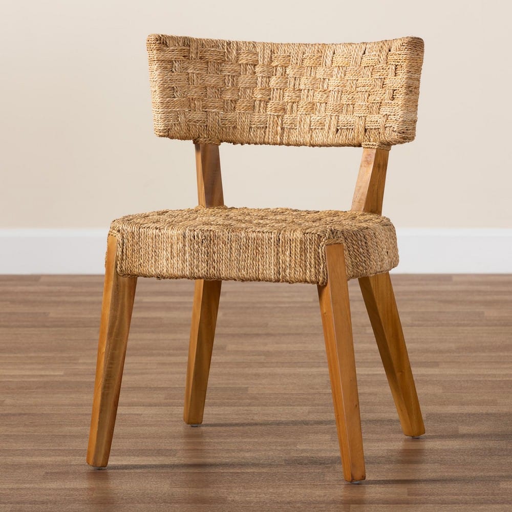 bali & pari - Sabit Dining Chair in Natural/Natural Brown - Sabit-SVN086-Mahogany/Seagrass-DC view 9