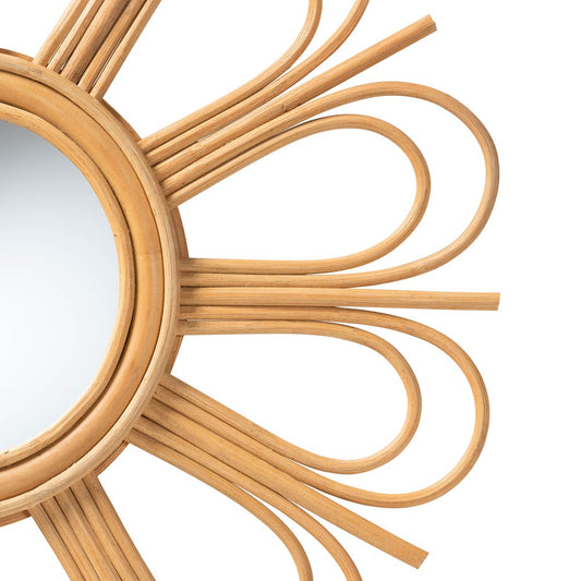 bali & pari - Sakura Mirror in Natural Brown - Sakura-Rattan-Mirror view 2
