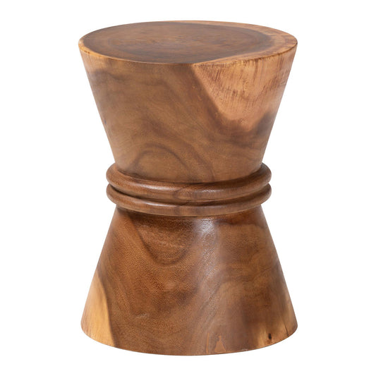 bali & pari - Samira End Table in Natural Brown - Suar S/T 001-Natural-Side Table view 2