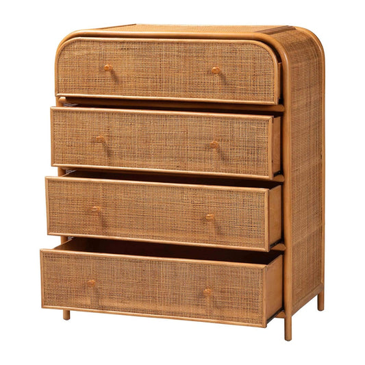 bali & pari - Sampit Storage Cabinet in Light Honey - SAMPIT-Light Honey Rattan-Cabinet view 2