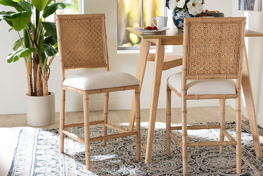 bali & pari - Sandy Counter Stool - Sandy-Natural Wooden-CS view 2