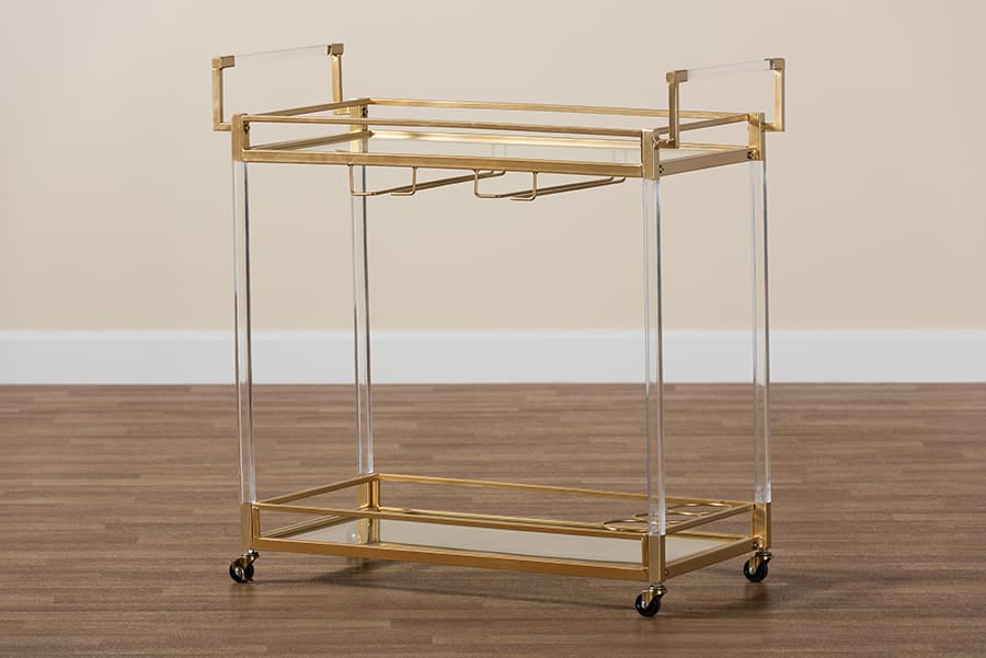 bali & pari - Savannah Cart in Gold/Clear - JY21A018-Gold-Cart view 10
