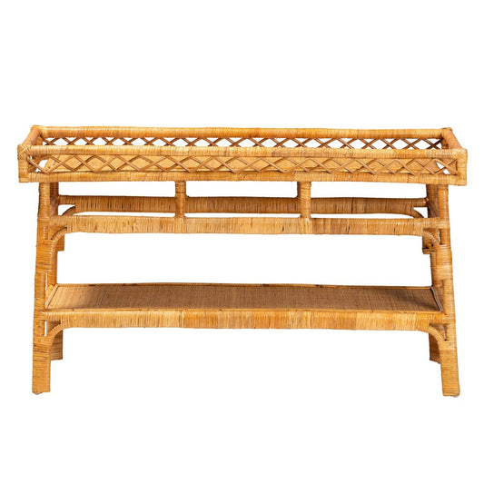 bali & pari - Savitri Console Table in Light honey - DCWH1004-Light Honey Rattan-Lucia Console Table view 2