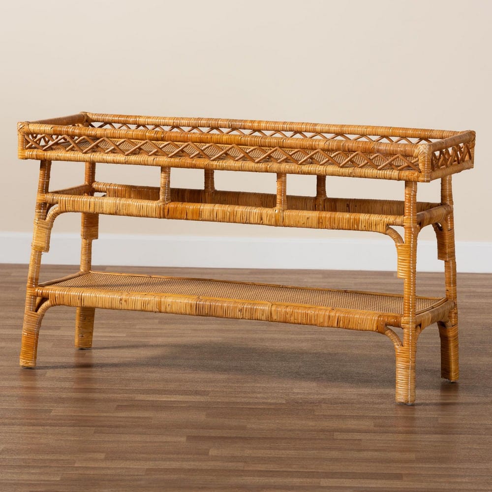 bali & pari - Savitri Console Table in Light honey - DCWH1004-Light Honey Rattan-Lucia Console Table view 8