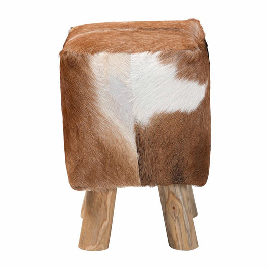bali & pari - Scotlyn Footstool in Brown - SGLS-01-Teak Wood/Natural-Stool view 2