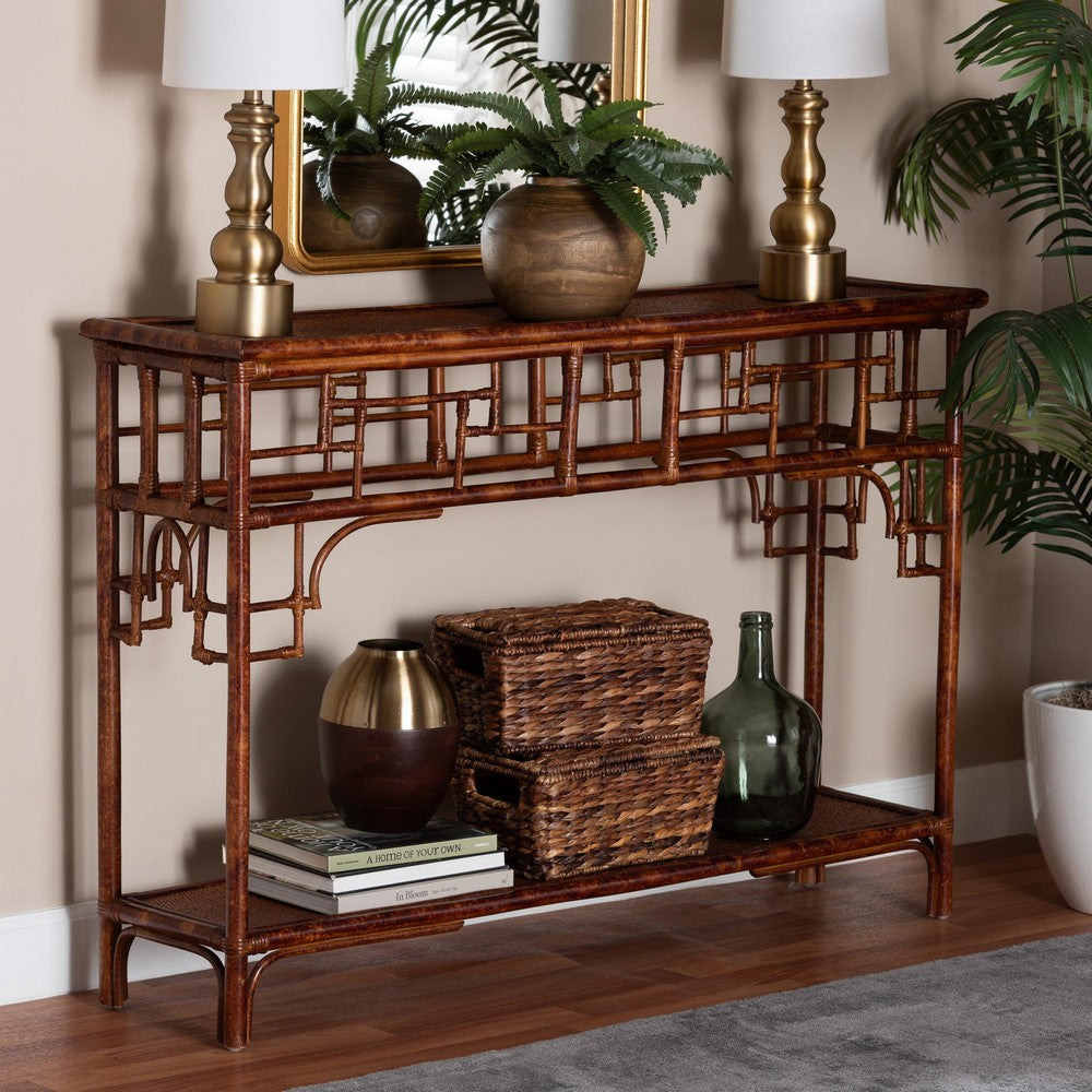bali & pari - Sebalio Console Table in Marbled Tortoise Brown - WS143-Sebalio-Tortoise-Console Table view 7