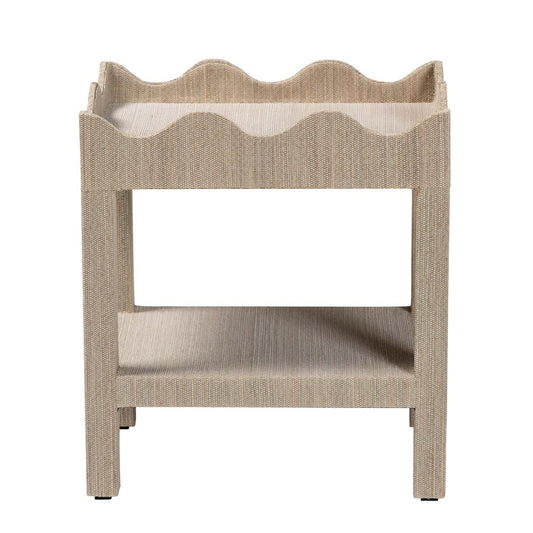 bali & pari - Sebastian End Table in Beige - Sebastian 2 Tier-Beige-End Table view 2