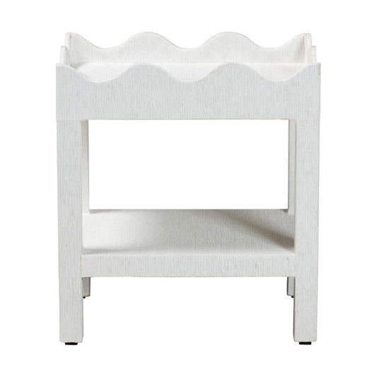 bali & pari - Sebastian End Table in White - Sebastian 2 Tier-White-End Table view 2