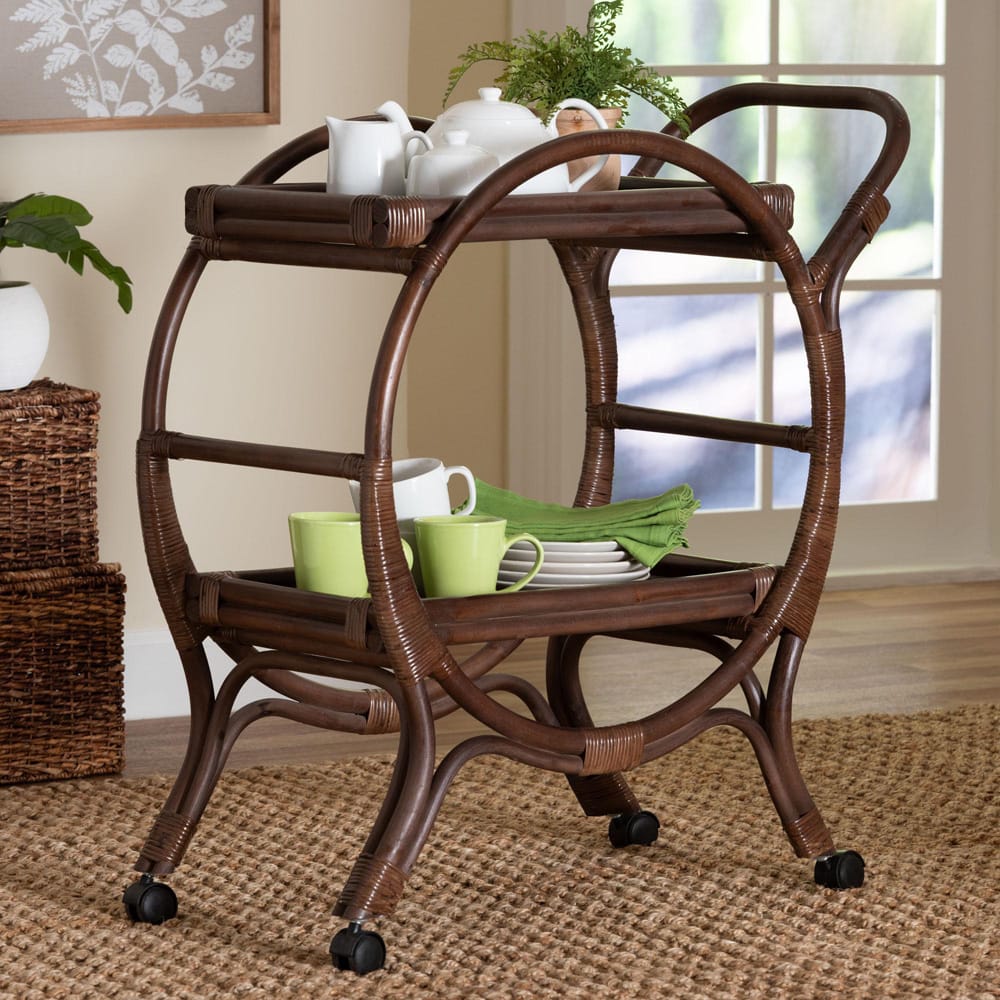 bali & pari - SelahCart in Coffee Bean - WS233-Coffee Bean/Rattan-Cart view 7