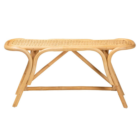 bali & pari - Septa Bench in Natural Brown - Septa-Rattan-Bench view 2