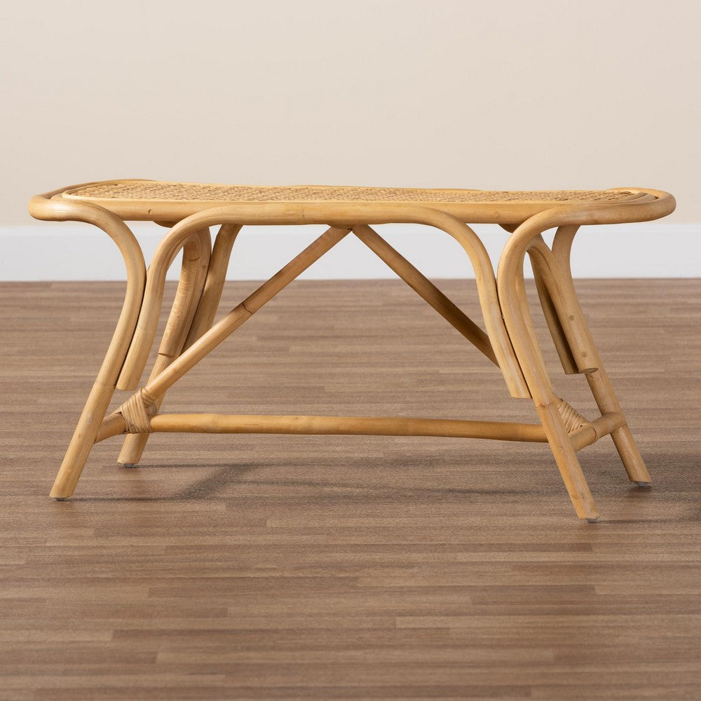 bali & pari - Septa Bench in Natural Brown - Septa-Rattan-Bench view 7