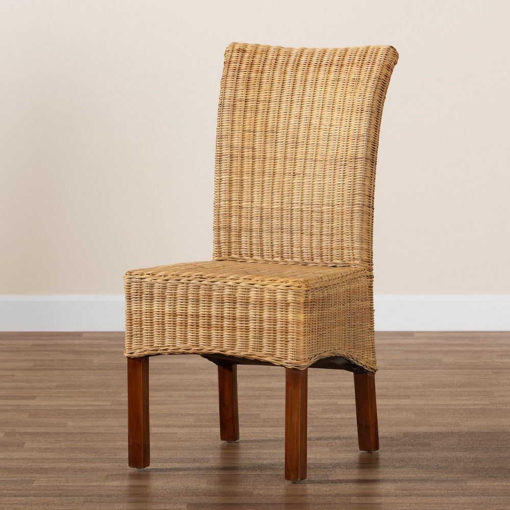 bali & pari - Shamara Dining Chair in Natural Brown/Walnut Brown - DC9001-Rattan-DC view 9