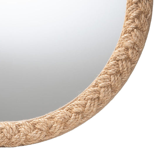 bali & pari - Shara Mirror in Natural - Natural Rope-Round Braided Rope-Mirror view 2
