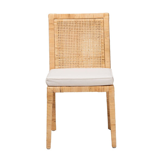 bali & pari - Sofia Dining Chair in Natural/White - Sofia-Natural-DC view 2