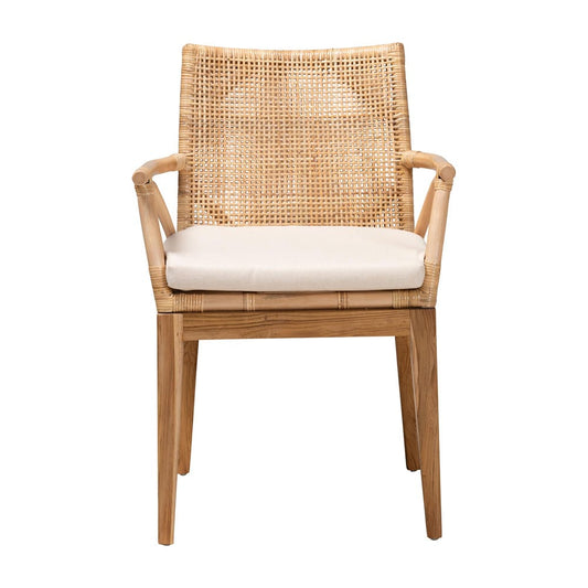 bali & pari - Storsel Dining Chair in Natural Brown/Cream - Storsel-Rattan-DC view 2