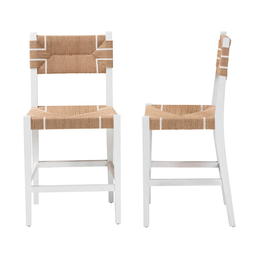 bali & pari - Talli Set of 2 Counter Stools in Brown/White - CCP-02-Wood/White-CS view 2
