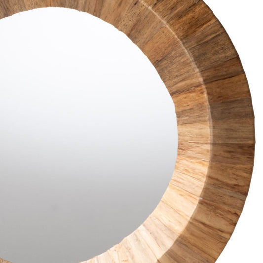 bali & pari - Tarun Mirror in Natural - Waterhyacinth-Round Conic-Mirror view 2
