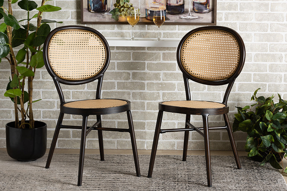 bali & pari - Thalia Dining Chair Set of 2 - WA-33001-Natural/Dark Brown-DC view 9
