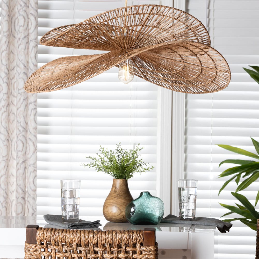 bali & pari - Theanna Lampshade in Natural Brown - F247-FT15-Lamp Shade view 3