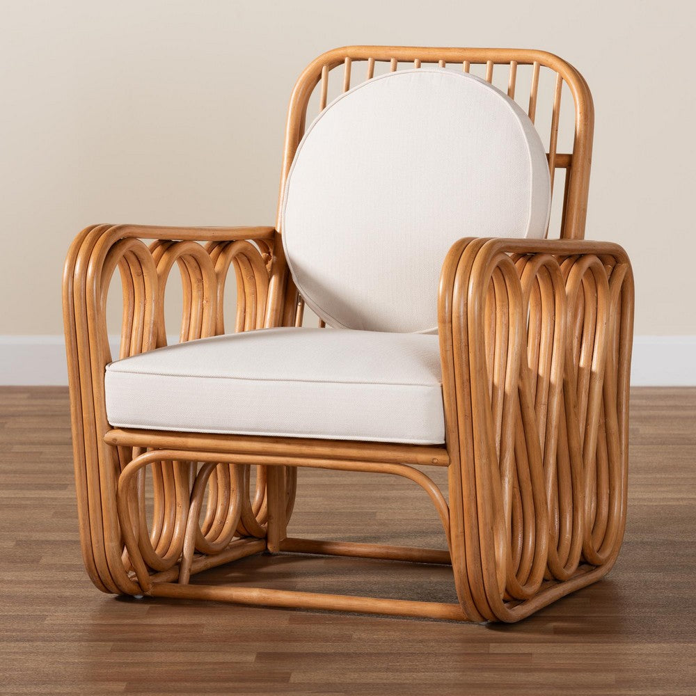 bali & pari - Tiramisu Arm Chair in Light Honey/White - Tiramisu-Light Honey Rattan-AC view 9