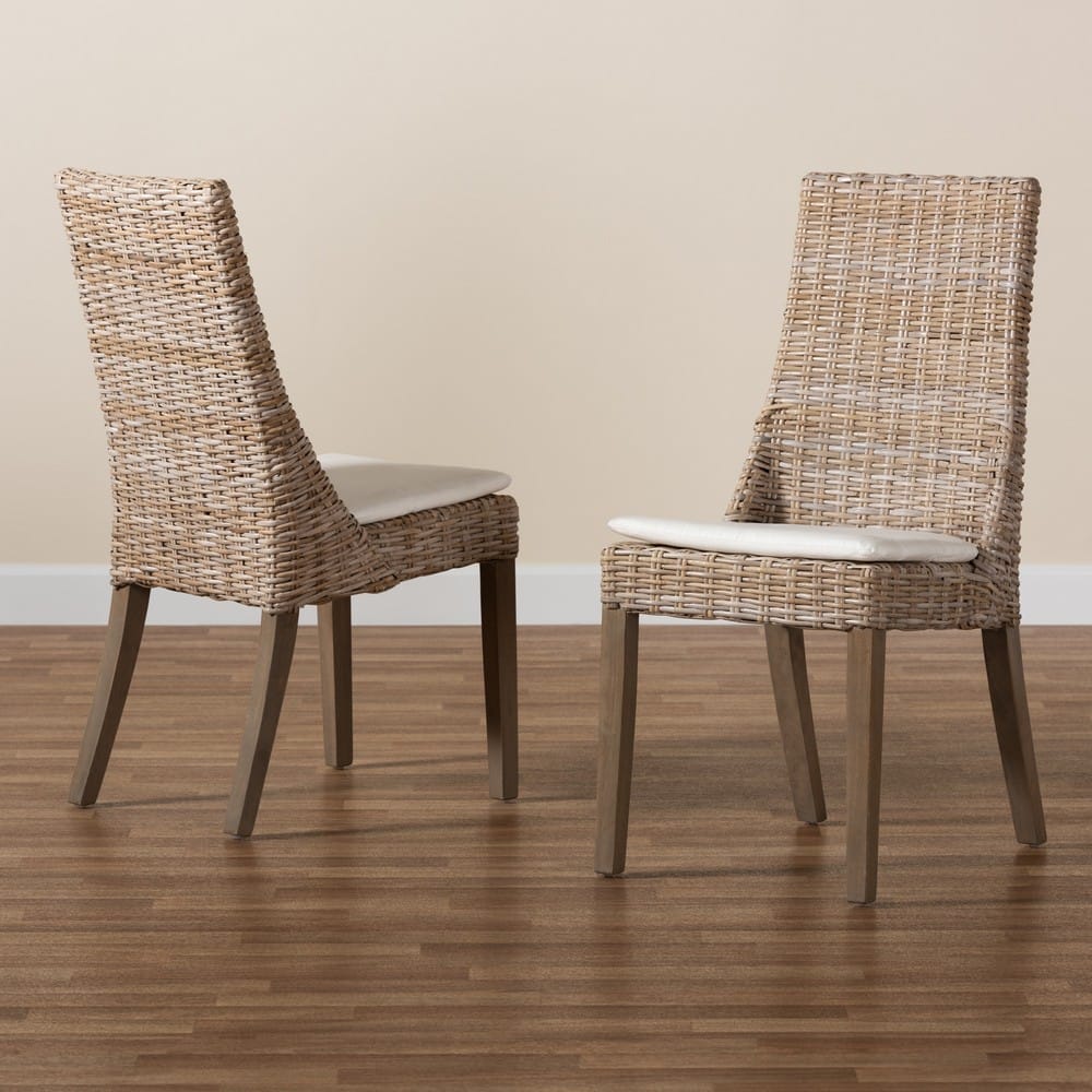 bali & pari - Toby Set of 2 Dining Chairs in White/Greywashed/Brown - Toby-Grey Natural-DC view 8