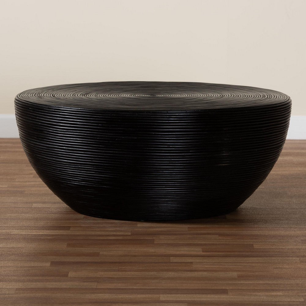 bali & pari - Tokyo Coffee Table in Black - Tokyo-Black Rattan-Coffee Table view 7