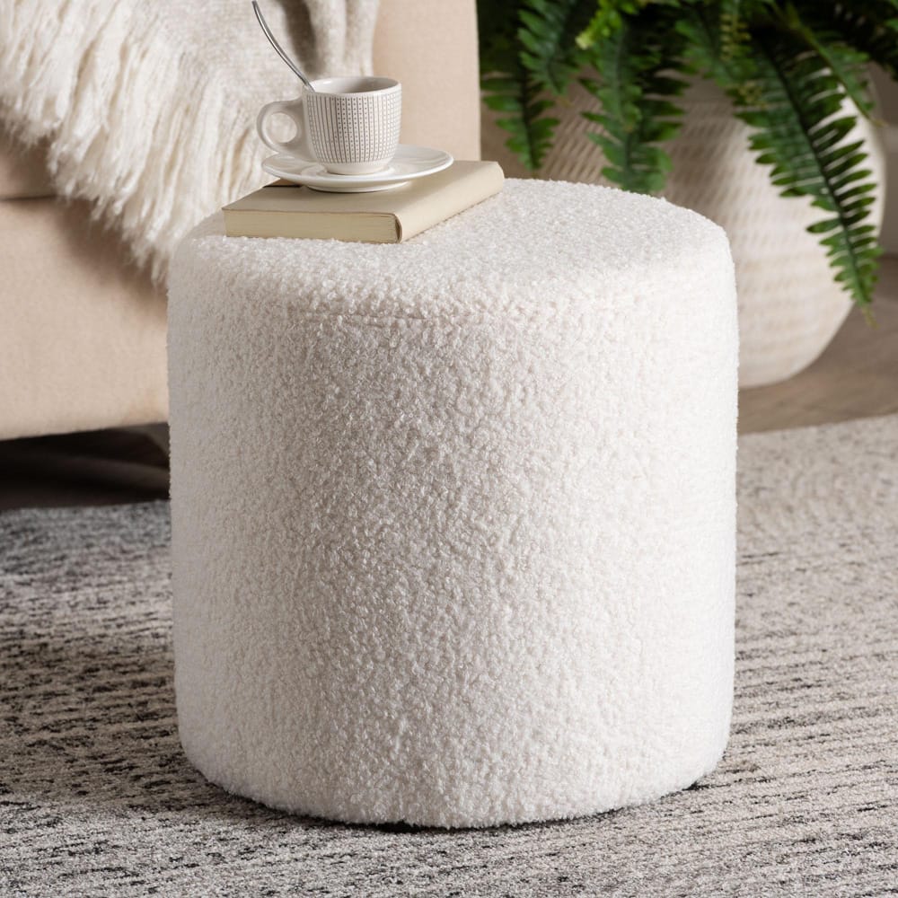 bali & pari - Tori Ottoman in Ivory - 1708A-Beige-Ottoman view 5