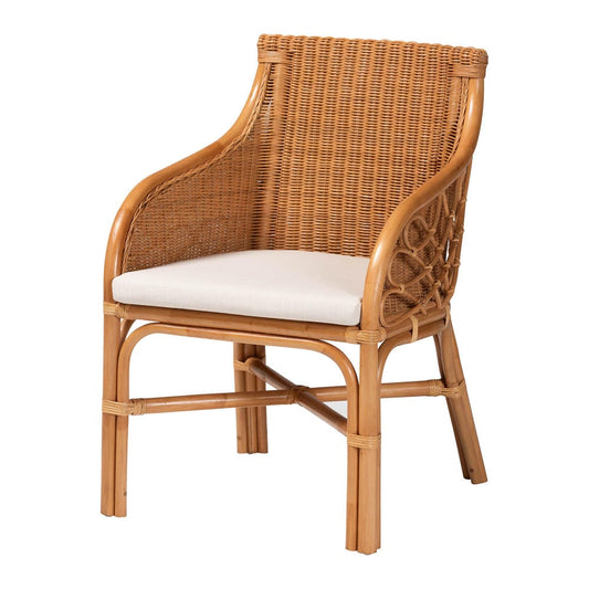bali & pari - Tudor Dining Set in Light Honey - Tudor-Light Honey Rattan-5PC Dining Set view 2
